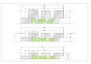 Ribbad bränd träpanel för fasad
